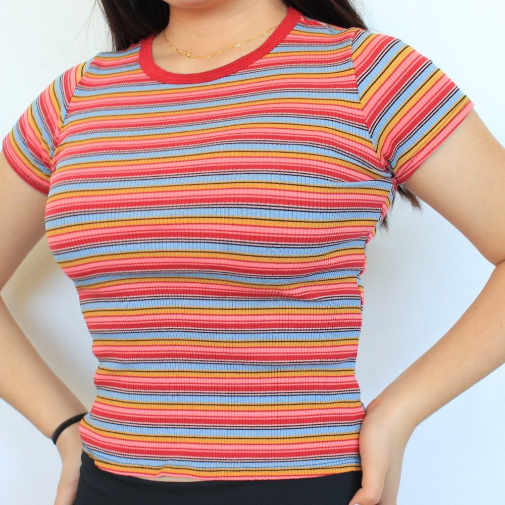 Colorful striped t-shirt